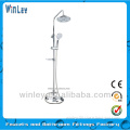 brass bath shower faucet chrome plating with sliding bar